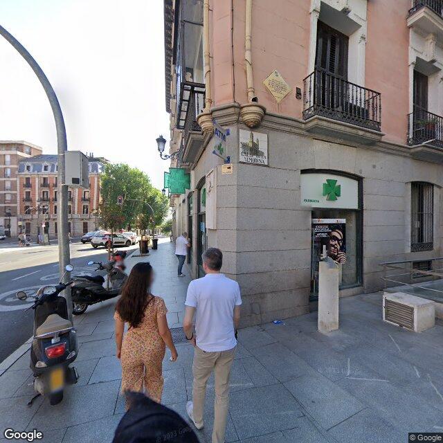 Street view near Botica Real De Almudena in Madrid