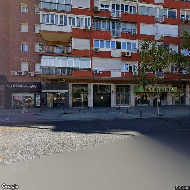 Street view near Castellana 245 in Madrid