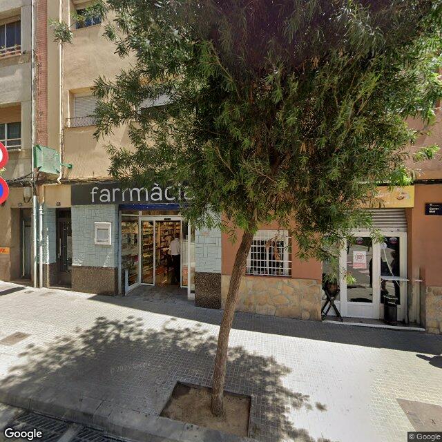 Street view near Farmàcia Albert Ventura Miserachs in Barcelona