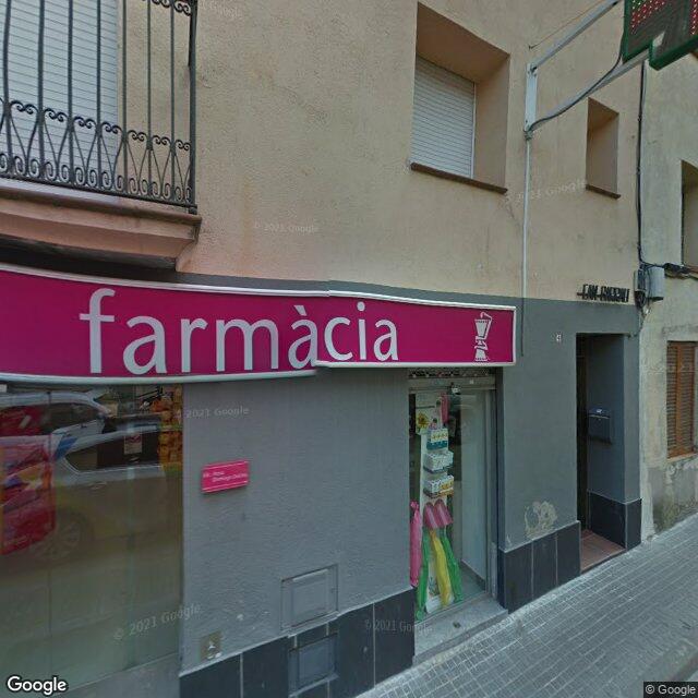 Street view near Farmàcia Anna Domingo Delclós in Barcelona