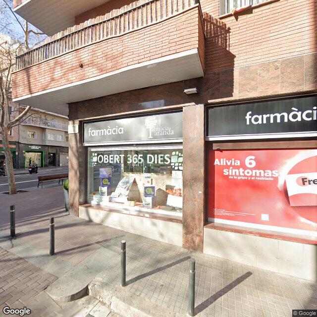 Street view near Farmàcia Aranda in Barcelona