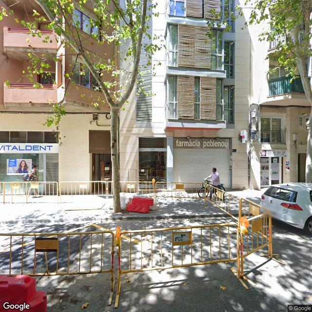 Street view near Farmàcia Arbones, Rosa.M..- Braun, Joan in Barcelona