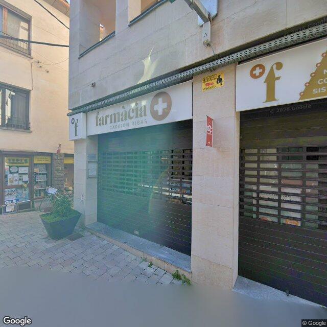 Street view near Farmàcia Carrión Ribas, Joan Anton in Barcelona