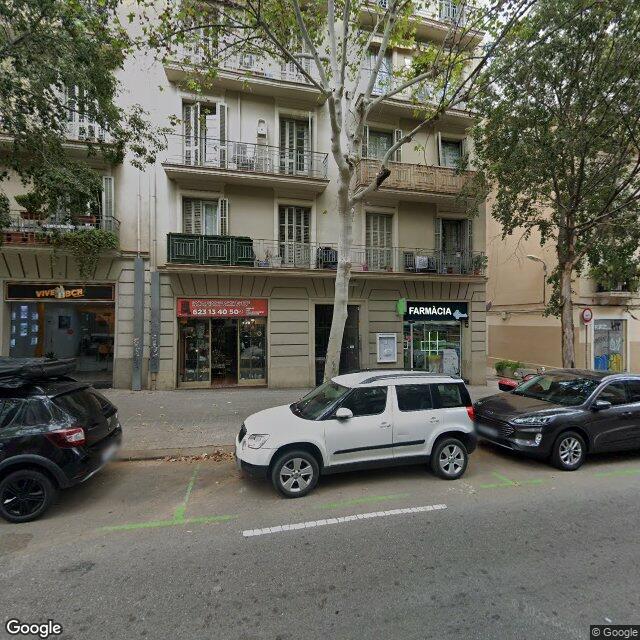 Street view near Farmàcia Carrillo Herranz, J. Ramón I Meritxell in Barcelona