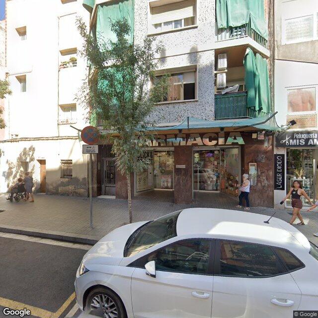 Street view near Farmàcia Casanova Puigmartí, A.- Bagaria Casanova in Barcelona