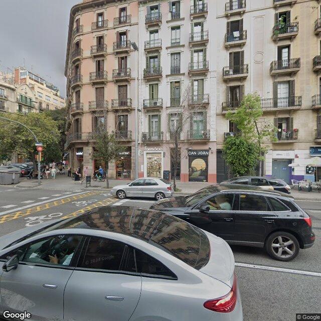 Street view near Farmàcia Castell Fores, M. Carme in Barcelona