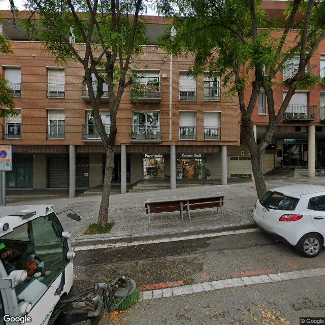 Street view near Farmàcia Colònia Güell in Barcelona