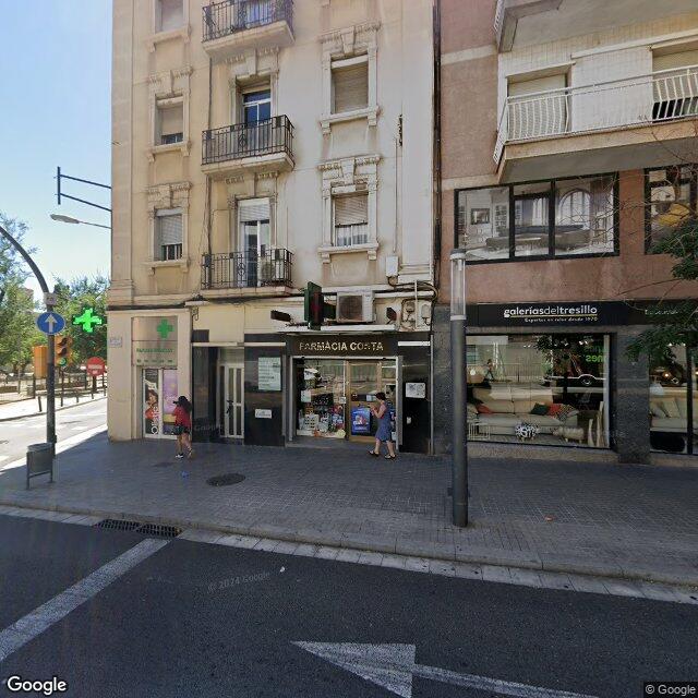 Street view near Farmàcia Costa in Barcelona