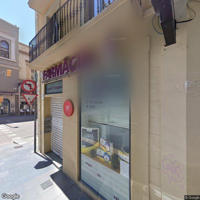 Street view near Farmàcia Cucurull-Anguera in Barcelona