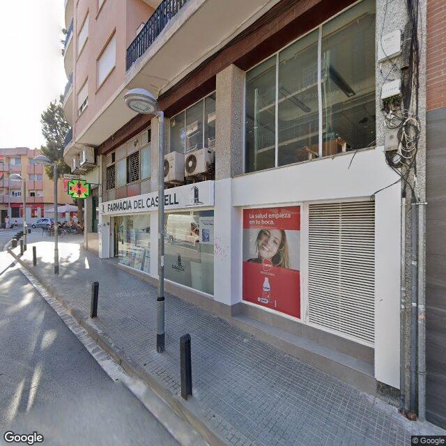 Street view near Farmàcia Del Castell in Barcelona