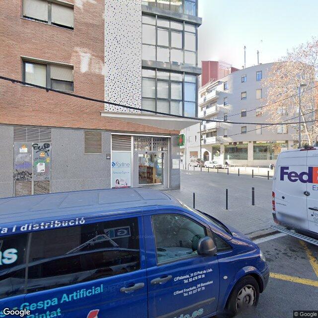 Street view near Farmàcia Esquerra Guixa, Ramon in Barcelona