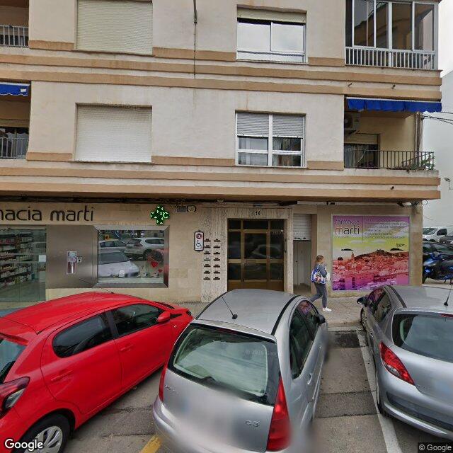Street view near Farmàcia F. Martí in Oliva