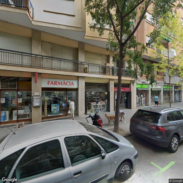 Street view near Farmàcia Fabré Cabane, L. I M. in Barcelona