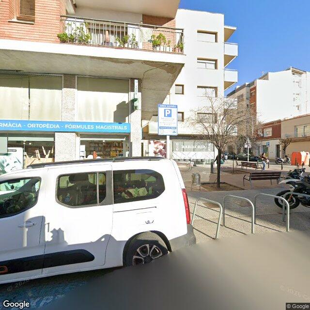 Street view near Farmàcia Gavarró Puig, Roser in Barcelona