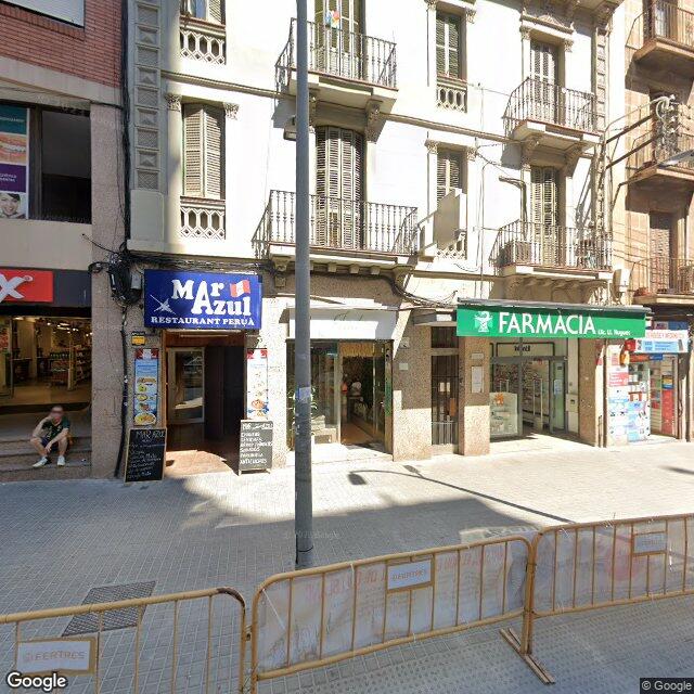 Street view near Farmàcia Huguet in Barcelona