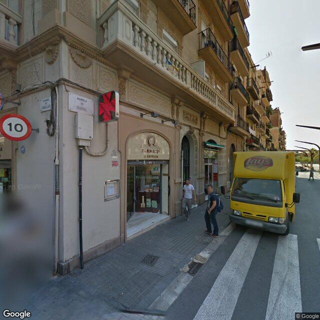 Street view near Farmàcia J. Estruch in Barcelona