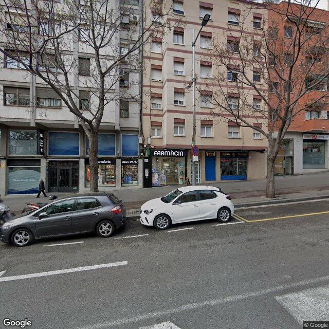 Street view near Farmàcia Joan Pares Lucini in Barcelona