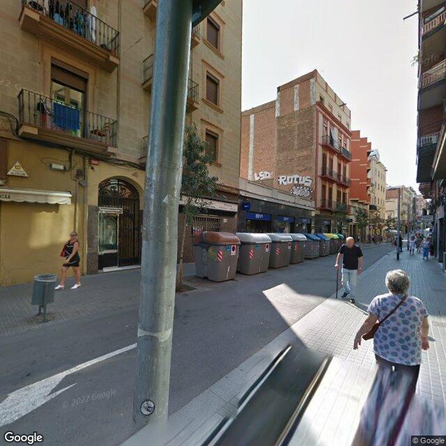 Street view near Farmàcia Josep M. Puig Romeu in Barcelona