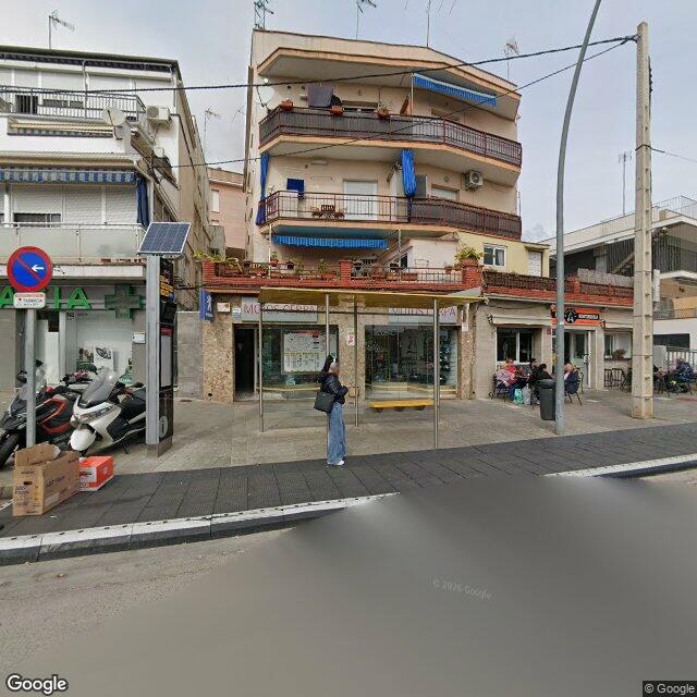 Street view near Farmàcia Llorens Bernat, M. Teresa in Barcelona