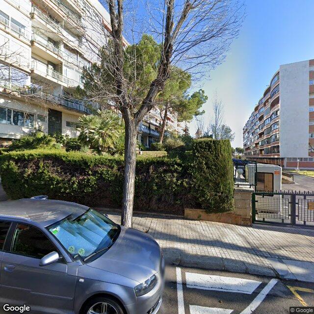 Street view near Farmàcia M. Teresa Massagué Vendrell in Barcelona