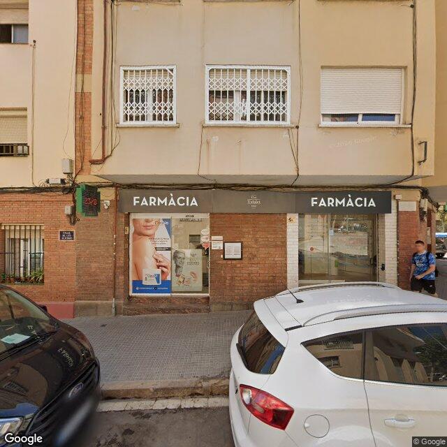 Street view near Farmàcia Magdalena Sabaté Galobardes in Barcelona