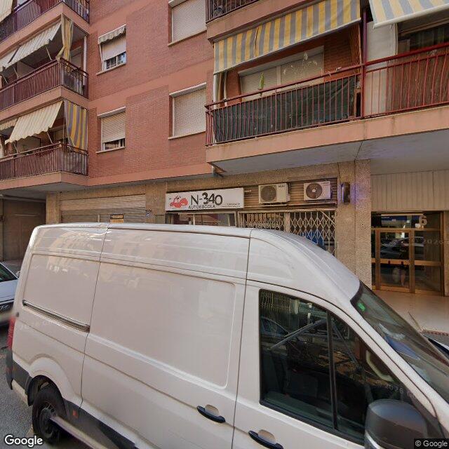 Street view near Farmàcia Mas Valls, M. Àngels in Barcelona