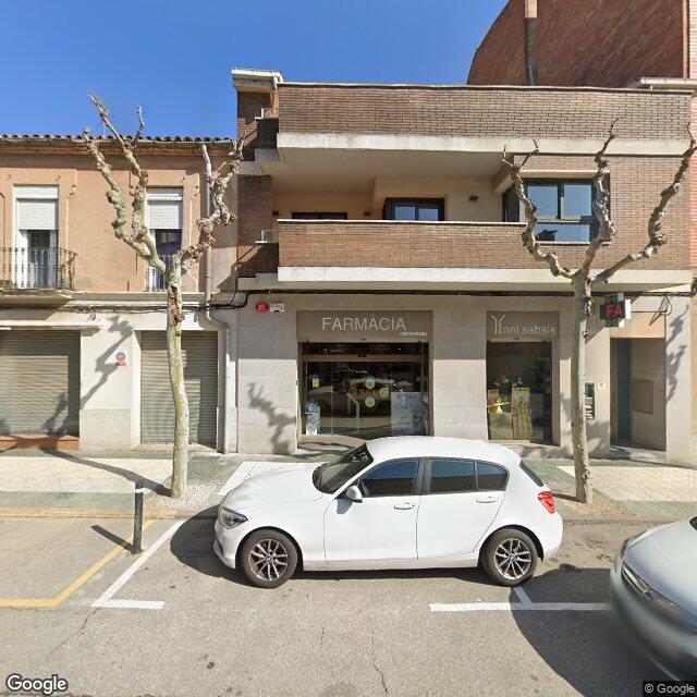 Street view near Farmàcia Meritxell Font Sabala in Barcelona