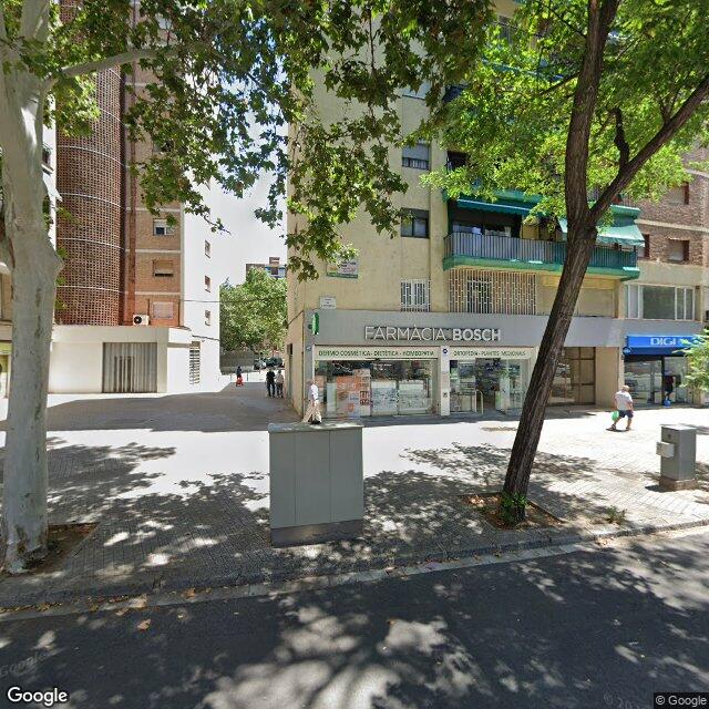 Street view near Farmàcia Núria Bosch Sagrera in Barcelona