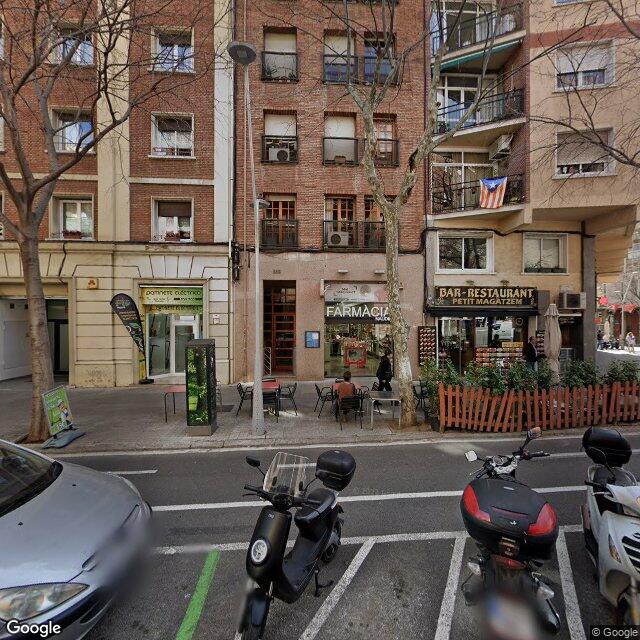 Street view near Farmàcia Naudin Ferrer, Àngels in Barcelona