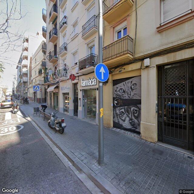 Street view near Farmàcia Olzinelles in Barcelona