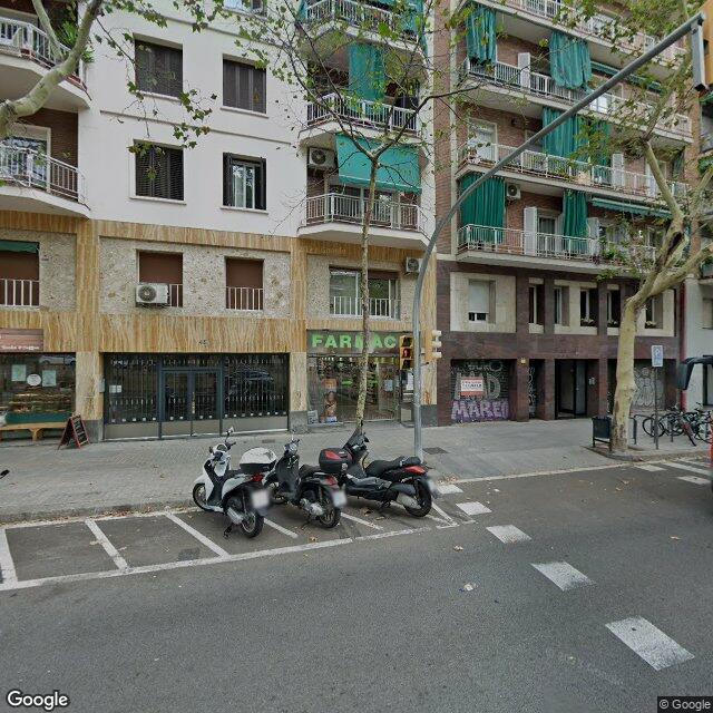 Street view near Farmàcia Palau Mallol, Bafalluy Sobrino in Barcelona