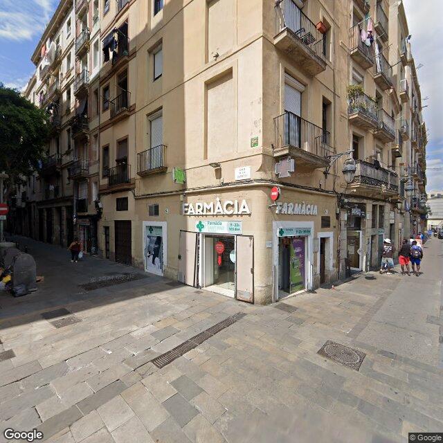 Street view near Farmàcia Sant Pau Del Camp in Barcelona