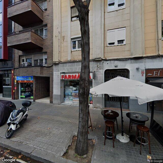 Street view near Farmàcia Serra Trull, Andreu in Barcelona