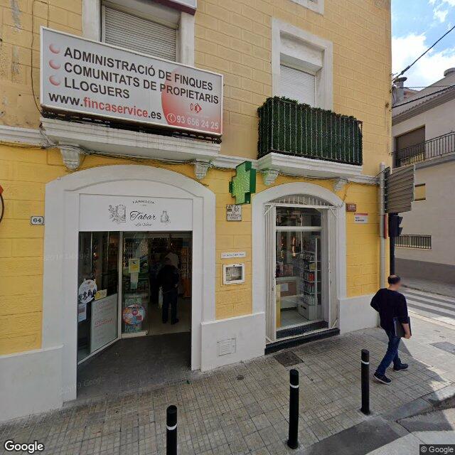 Street view near Farmàcia Tabar in Barcelona