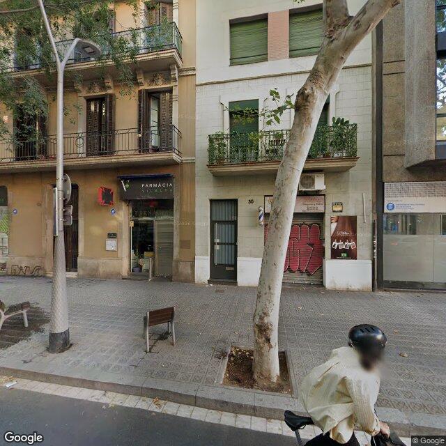 Street view near Farmàcia Vilalta in Barcelona