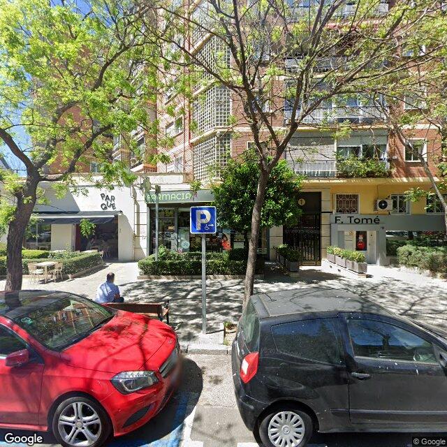 Street view near Farmacia in Madrid