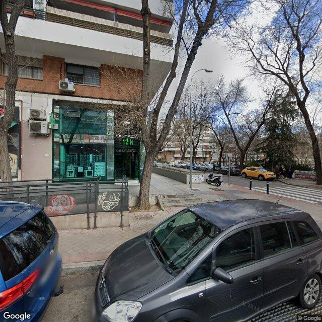 Street view near Farmacia in Madrid