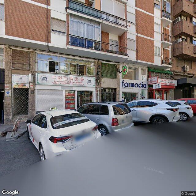 Street view near Farmacia in Madrid