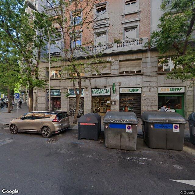 Street view near Farmacia in Madrid