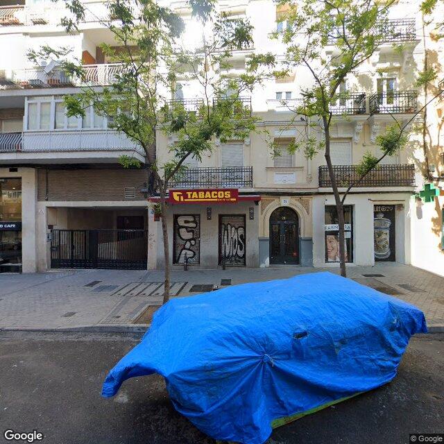 Street view near Farmacia in Madrid
