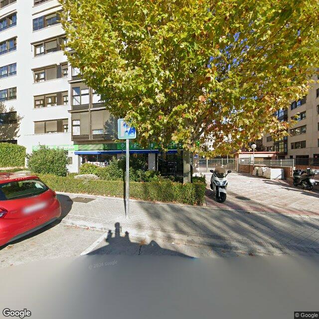 Street view near Farmacia in Madrid
