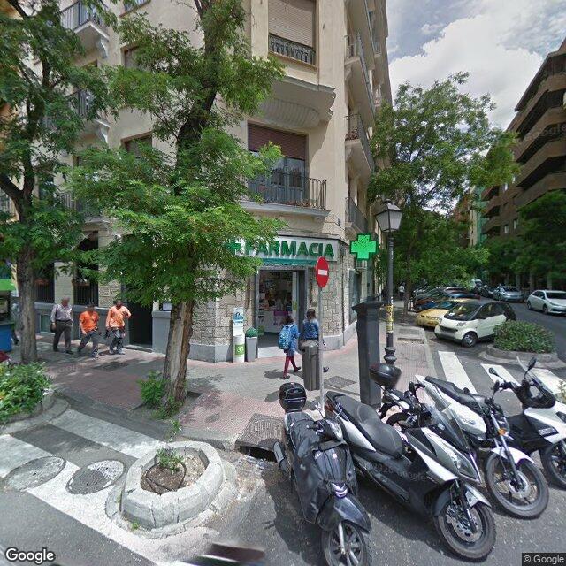 Street view near Farmacia in Madrid