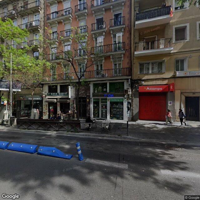 Street view near Farmacia in Madrid