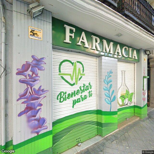 Street view near Farmacia in Madrid