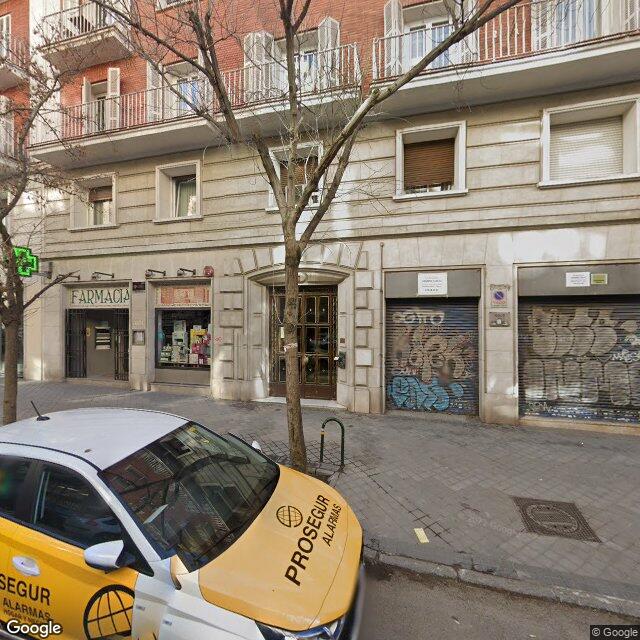 Street view near Farmacia in Madrid
