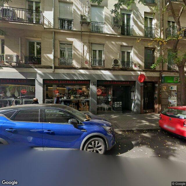 Street view near Farmacia in Madrid