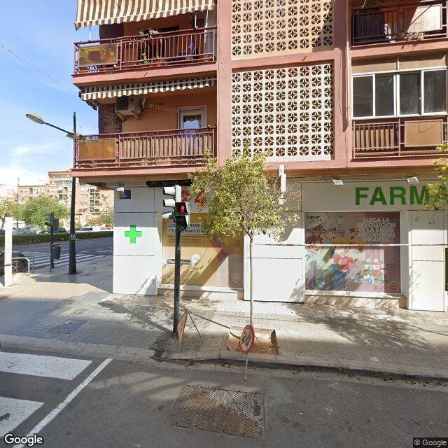 Street view near Farmacia in Spain