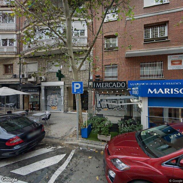 Street view near Farmacia in Madrid