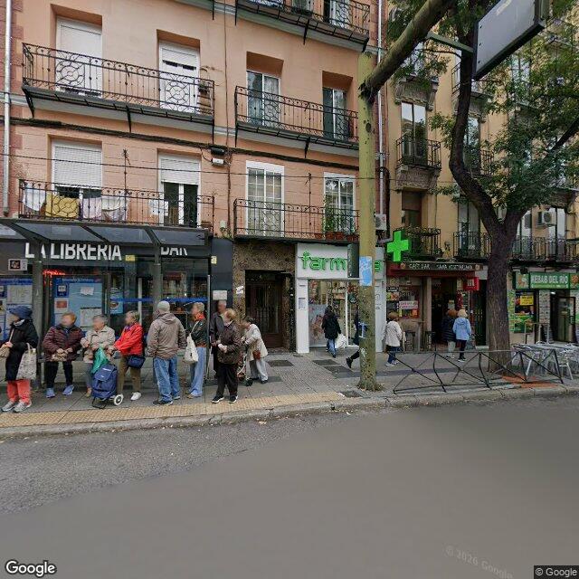 Street view near Farmacia in Madrid