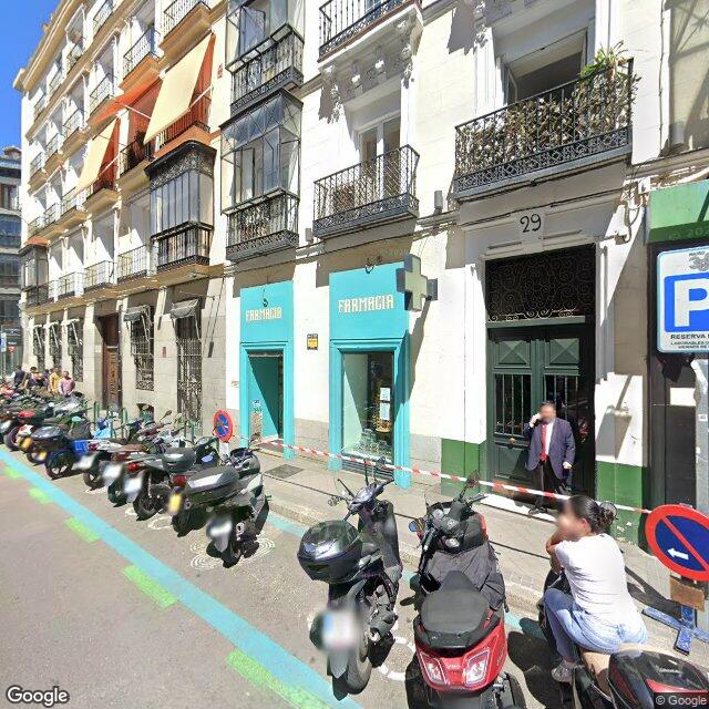 Street view near Farmacia in Madrid